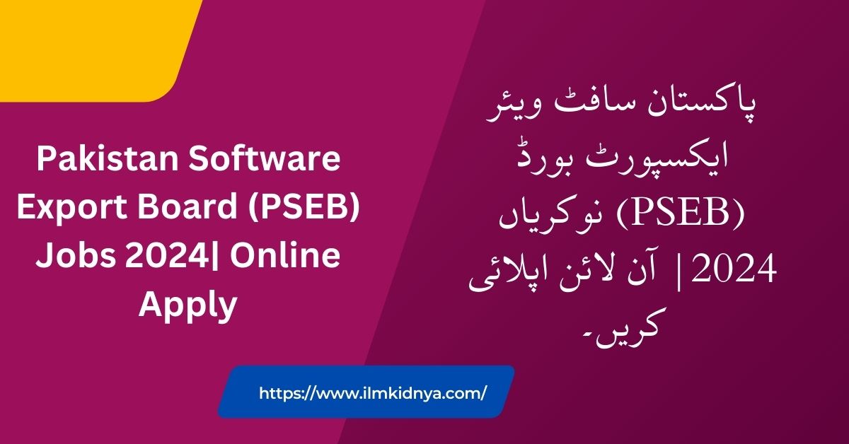 Pakistan Software Export Board (PSEB) Jobs 2024| Online Apply