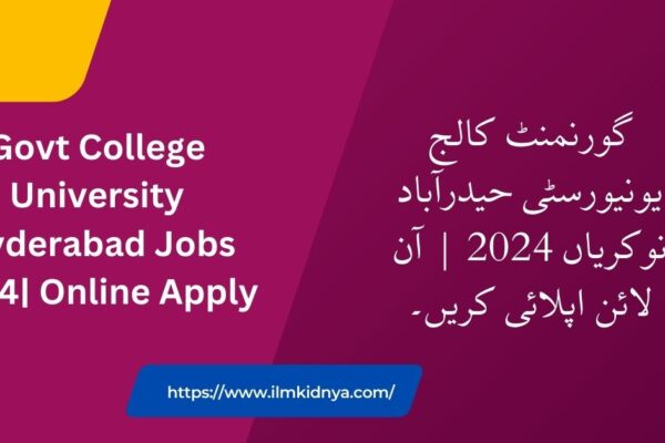 Govt College University Hyderabad Jobs 2024| Online Apply