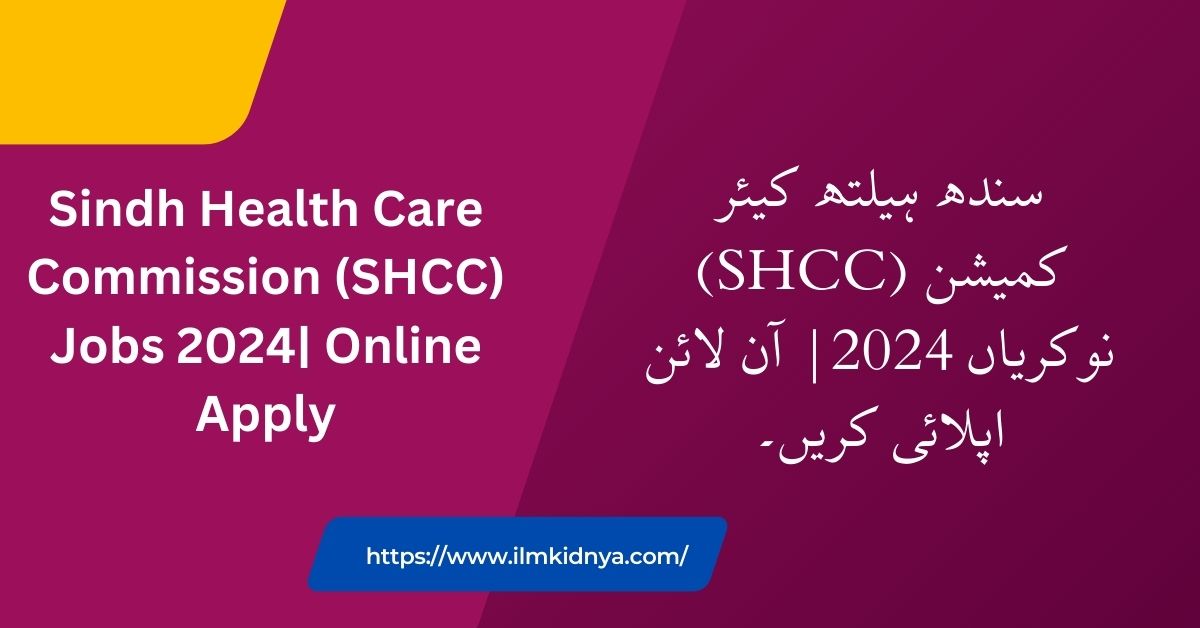 Sindh Health Care Commission (SHCC) Jobs 2024| Online Apply