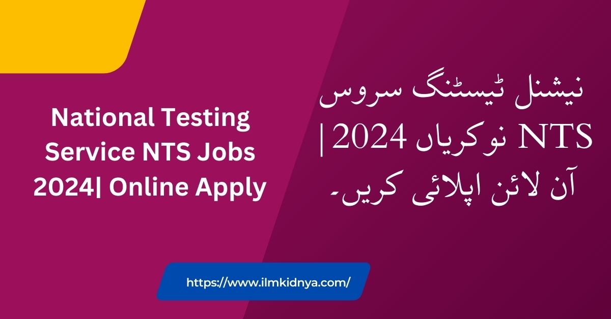 National Testing Service NTS Jobs 2024| Online Apply