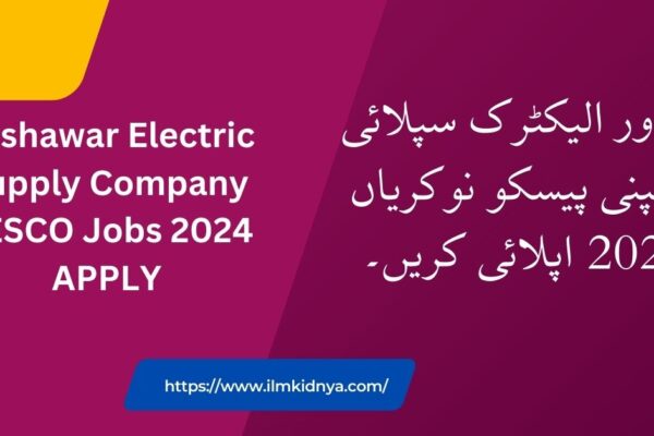 Peshawar Electric Supply Company PESCO Jobs 2024 APPLY