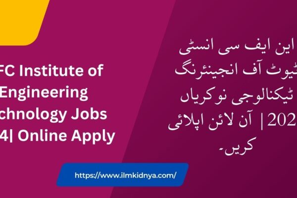 NFC Institute of Engineering Technology Jobs 2024| Online Apply