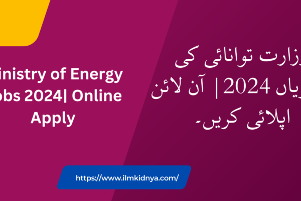 Ministry of Energy Jobs 2024| Online Apply