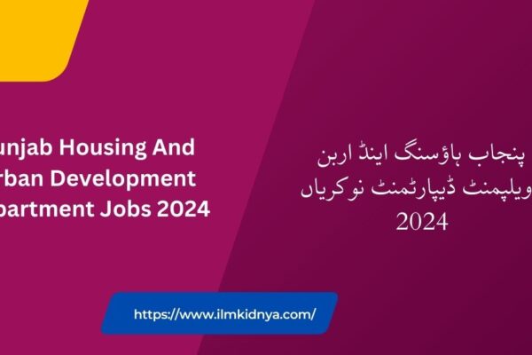 Punjab Housing And Urban Development Department Jobs 2024